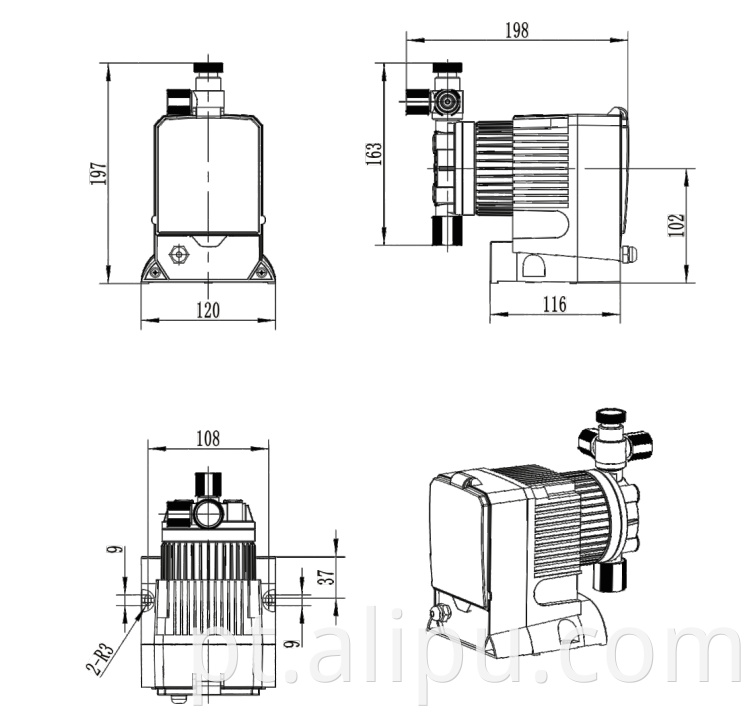 Solenoid pump outline dimention